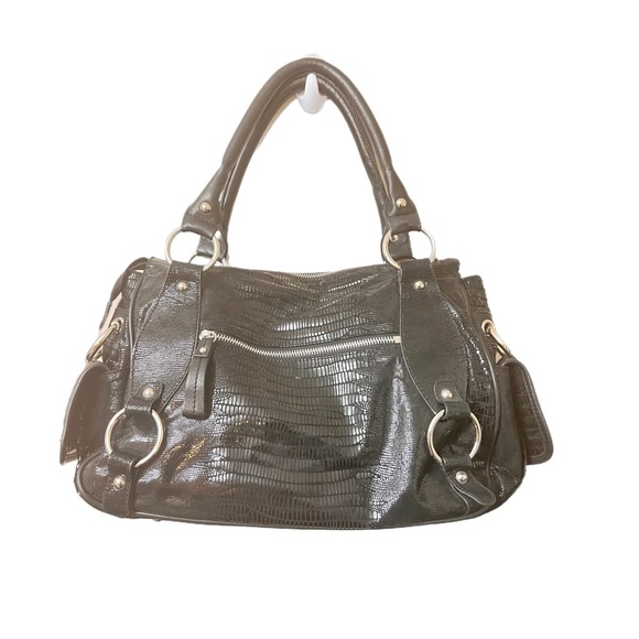 CHEZ FINE LEATHER Elegant Black Handbag - Picture 1 of 8